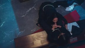 Trans Nun Destroys Petite Girl with Thick Creampie Loads