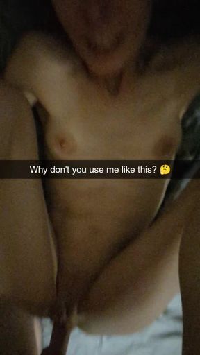 Wife Smokes and Cheats While Home Alone and Cucks Her Husband on Snapchat. Cumslut Can't Stop Cumming