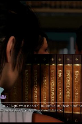 Croft Adventures Hentai Game Parody Ep.4 Lara Find Out the Hot Librarian Is Not Wearing Panties Under Her Mini Skirt Today!