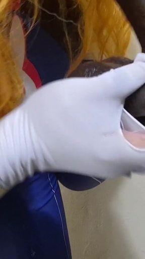 Extended Cut of Stupid Sissy in Cosplay Punishes Her Nipples and Gagging Blowjob