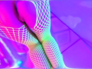 Jewelz Blu Trippy Neon Fishnet Vibrator Suck and Fuck (FULL VIDEO ON MODELHUB)