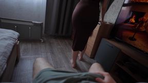 Stepmom Caught with a Boner!