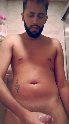 Jerking off in the shower till I cum then I keep going