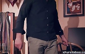 Super honey step dauther spanked by dad