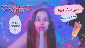 Hot Ahegao Blowjob POV