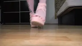 Amateur German brunette in a sexy dress gives a hot sloppy blowjob to his