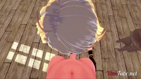 Genshin Impact Yaoi Venti Having hard sex with Traveller in a Pub Suck Venti's dick and cums in his ass