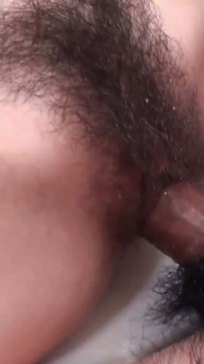 This hairy slut takes it in the ass   Clip 1