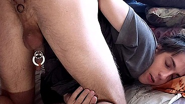 Hardcore anal jerk off with a cute, hot, pierced twink who had an anal orgasm without touching his cuck.
