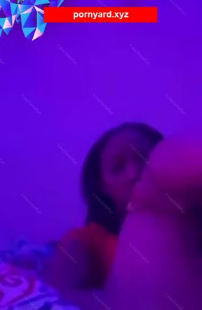 Teen girl flashes webcam in public