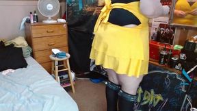 Sissy Bitch Teases shaking its fat ass and playing with boobs