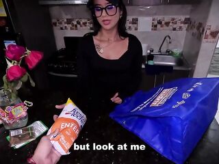 I'm a delivery angel and I had to carry milk, paid me with milk inside my snatch/ DR POV-ELEANOR STYLE