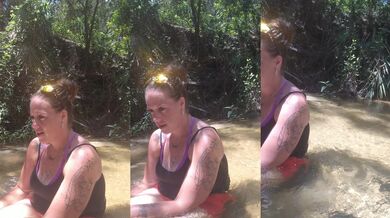 Behind The Scenes With Puplediamondxoxo: Girl Talking In Pink Short Shorts and Showing Off Cleavage