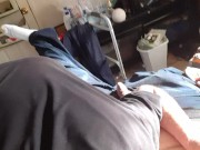 Latino Daddy Sucks his Boys Titties & Cock for his Birthday