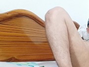 Masturbación masculina más orgasmo .. leche encima