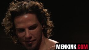 Pierced hunk Archer Croft double teamed in relentless edging