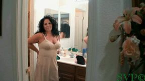 My Big Tit Step-Grandma Sees Me Spying On Her And Puts On A Show ( PART 2 )
