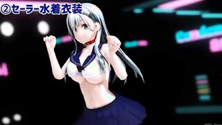 【MMD R-teenie SEX DANCE】NAUGHTY WHITE BOMBSHELL SE激しいセックスX[MMD R-18]