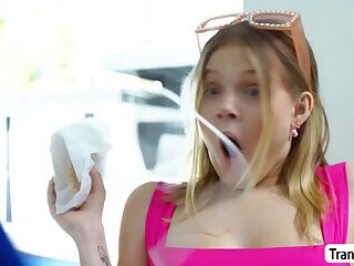 Cock hungry TS stepmom steals stepdaughters dick