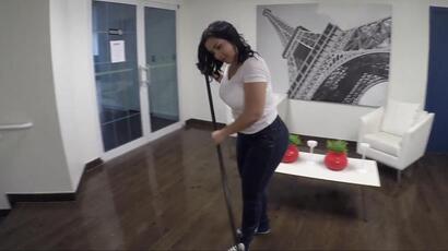 Dirty cleaning lady