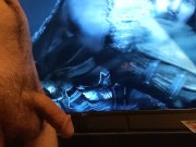 Jerking off while playing video games