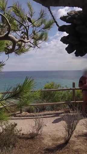 Memorable moment from &quot;Dick flash - I pull out my cock in front of a French girl on the beach path and she helps me cum in&quot;