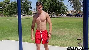 Skater Boy Kellan Hartmann Jerks His Big Cock