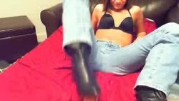 Stomping a Dildo