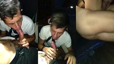 Putaria rolou a solta no busão, mamei e dei gostoso pro meu namorado dotado e quase fomos pegos