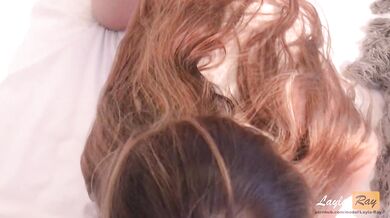 Layla Ray climbs daddy's shaft riding reverse cowgirl gush