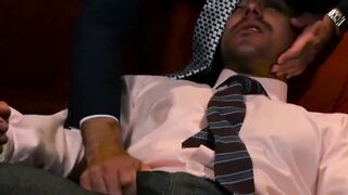 PlayingMen.com - Businessman hunk gets his tight butt pounded hard by BF with relentl