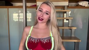 Hot striptease with twerking, dirty talk and shaking orgasm from a vibrator for my fan