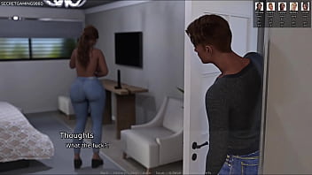 Huge Boobed Stepmom Caught Her Horny Tenant Peeping On Her While Toying Her Pussy and Ass With a Huge BBC Dildo - Blacked House 07 3D Porn Game