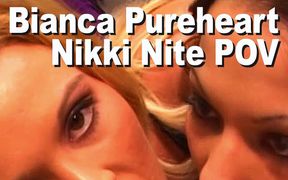 Bianca Pureheart & Nikki Nite & Dick Delaware throat fuck anal a2opm facial