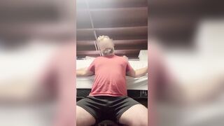 Embarrassed lost in my own thoughts railing a fake penis