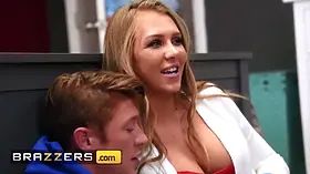 Sexy cougar Jeanie Marie Sullivan plays with her stepsons hard