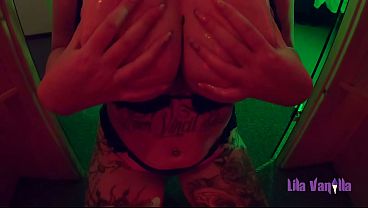 Blonde Dutch Slut with Massive Big Tits Sucks BBC in Sauna &amp_ Swallows Every Drop!