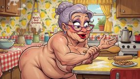 Ai Grannies Naked in Kitchen