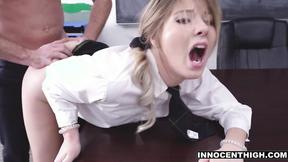 ”Amazing teen Vienna Rose ravaged by her prof's huge dick”