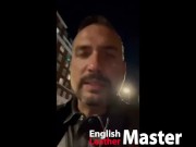Randomised trainer as Master walks through London in full leathers PREVIEW