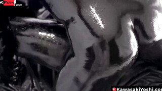 KawasakiYoshi.com - Asian Damian Dragon and Yoshi Kawasaki breed raw splattering oily
