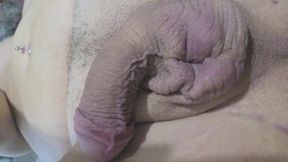 Fucking my ass with 2 inch thick, 12" long clear dildo