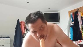 Sascha Kern Gives Dildo A Blowjob