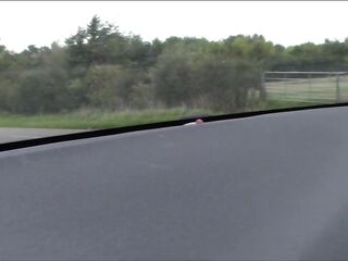 Public Car Pleasure at roadside with spunk flow (full version)