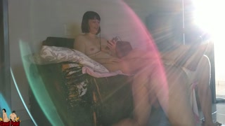 Dominant wife handjob and dirty talk with sissy husband