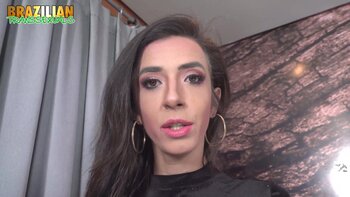 Sultry Brazilian TGirl's Big Tit Solo Masturbation Session