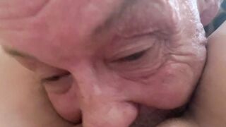 Old men licking young pussy