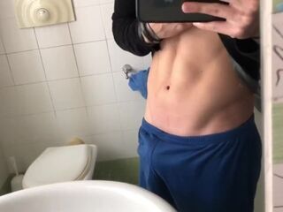 Teen Playing With Lube on His Large Thick Uncut Schlong