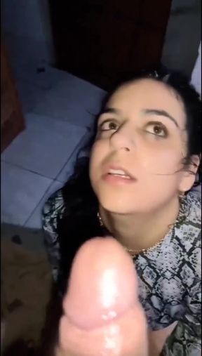 Slim desi girl face-slaps big Indian cock