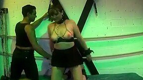 Brunette German Bitch Fucked By Two Dudes In Bdsm